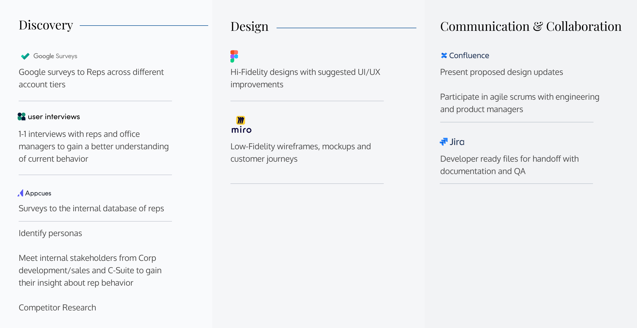 RxV catering design steps